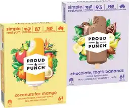 IGA Proud & Punch Ice Cream 6 Pack Selected Varieties offer
