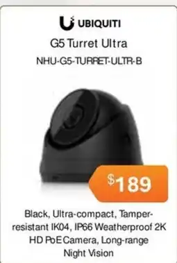 Leader Computers Ubiquiti G5 Turret Ultra NHU-G5-TURRET-ULTR-B offer