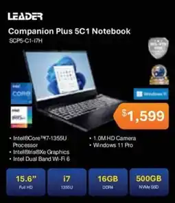 Leader Computers Leader Companion Plus 5C1 Notebook SCP5-C1-17H offer