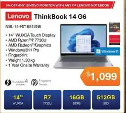 Leader Computers Lenovo ThinkBook 14 G6 offer