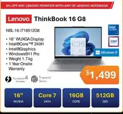 Leader Computers Lenovo ThinkBook 16 G8 offer