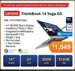 Leader Computers Lenovo ThinkBook 14 Yoga G5 offer