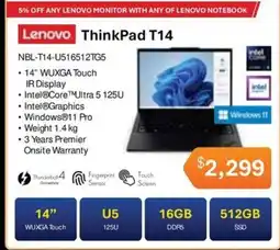 Leader Computers Lenovo ThinkPad T14 offer