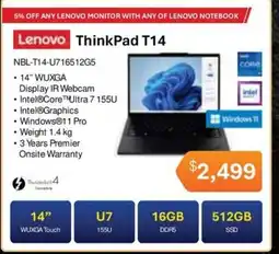 Leader Computers Lenovo ThinkPad T14 offer