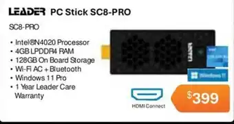 Leader Computers Leader pc stick sc8-pro offer
