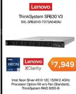 Leader Computers Lenovo ThinkSystem SR630 V3 offer