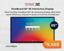 Leader Computers ViewSonic ViewBoard 86" 4K Interactive Display offer