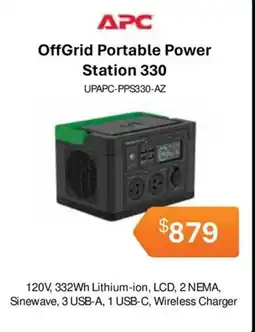 Leader Computers APC OffGrid Portable Power Station 330 offer