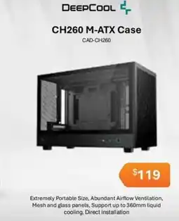 Leader Computers Deepcool CH260 M-ATX Case offer