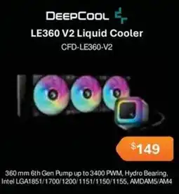 Leader Computers Deepcool LE360 V2 Liquid Cooler offer