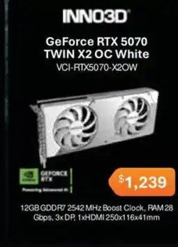 Leader Computers INNO3D GeForce RTX 5070 TWIN X2 OC White offer