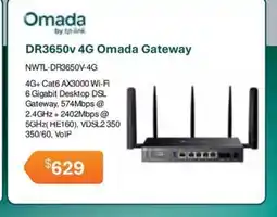 Leader Computers Omada DR3650v 4G Omada Gateway offer