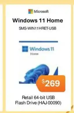 Leader Computers Microsoft Windows 11 Home SMS-WIN11HRET-USB offer