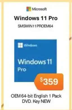 Leader Computers Microsoft Windows 11 Pro SMSWIN11 PROEM64 offer