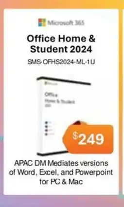 Leader Computers Microsoft 365 Office Home & Student 2024 SMS-OFHS2024-ML-1U offer