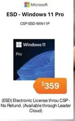 Leader Computers Microsoft ESD - Windows 11 Pro offer