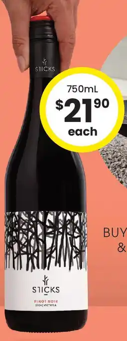The Bottle O Sticks Pinot Noir offer