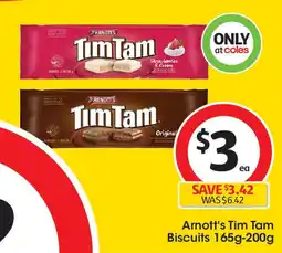 Coles Arnott's tim tam biscuits offer