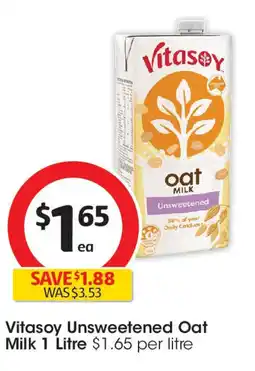 Coles Vitasoy Unsweetened Oat Milk offer