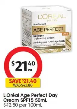 Coles L'Oréal Age Perfect Day Cream SPF15 offer