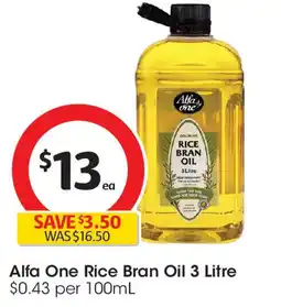 Coles Alfa One Rice Bran Oil offer