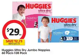 Coles Huggies ultra dry jumbo nappies offer
