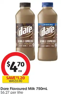Coles Dare Flavoured Milk offer