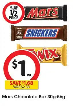 Coles Mars Chocolate Bar offer