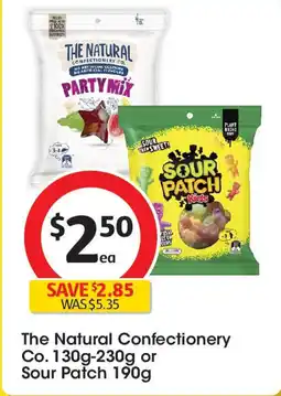 Coles The natural confectionery co. 130g-230g or sour patch 190g offer