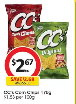Coles CC's Corn Chips offer