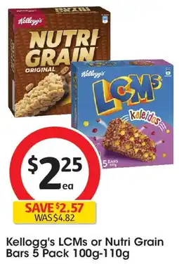 Coles Kellogg's LCMs or Nutri Grain Bars 5 Pack offer