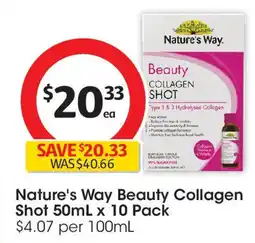 Coles Nature's Way Beauty Collagen Shot x offer