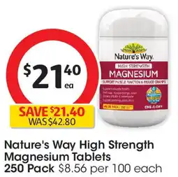 Coles Nature's Way High Strength Magnesium Tablets offer