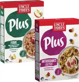 Coles Uncle Tobys Plus Cereal 410g-435g offer