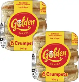 Coles Golden Crumpet Rounds 6 Pack 300g offer