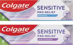Coles Colgate Sensitive Pro Relief Whitening or Multi Protection Toothpaste 110g offer