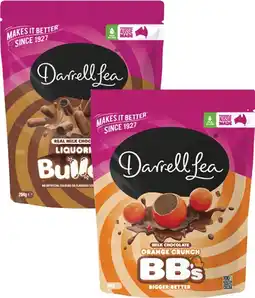 Coles Darrell Lea Bullets or BB's 150g-204g offer