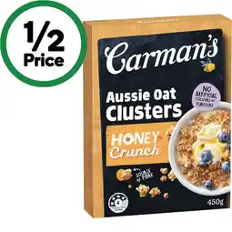 Woolworths Carman’s Clusters 425-450g offer
