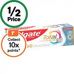 Woolworths Colgate Total Active Prevention Deep Clean Toothpaste 115g offer