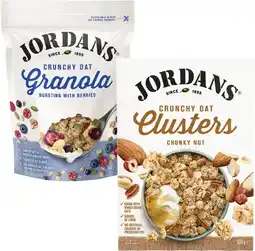 Coles Jordans Granola or Oat Clusters 500g-750g offer