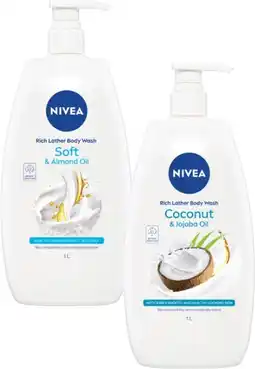Coles Nivea Body Wash 1 Litre offer