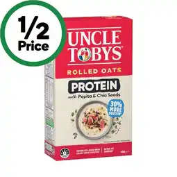 Woolworths Uncle Tobys Rolled Oats Protein 490g offer