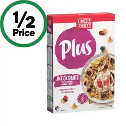 Woolworths Uncle Tobys Plus Cereal 620-705g offer