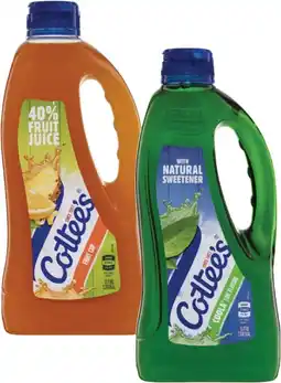 Coles Cottee's Cordial 1 Litre offer