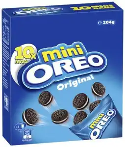 Coles Oreo Mini Creme Biscuits 10 Pack 204g offer