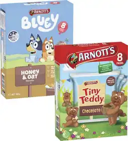 Coles Arnott's Tiny Teddy or Bluey 7 Pack-8 Pack 168g-200g offer