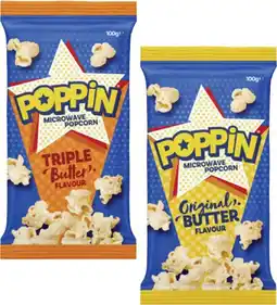 Coles Poppin Microwave Popcorn 100g offer