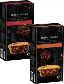 Coles Herbert Adams Slow Cooked Beef Pies 2 Pack 400g-420g offer