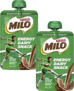 Coles Nestlé Milo Energy Dairy Snack Pouch 150g offer