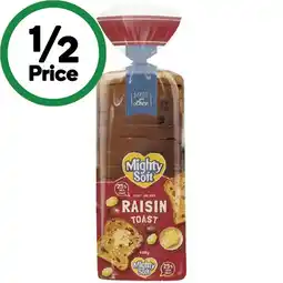 Woolworths Mighty Soft Raisin Toast 600g offer